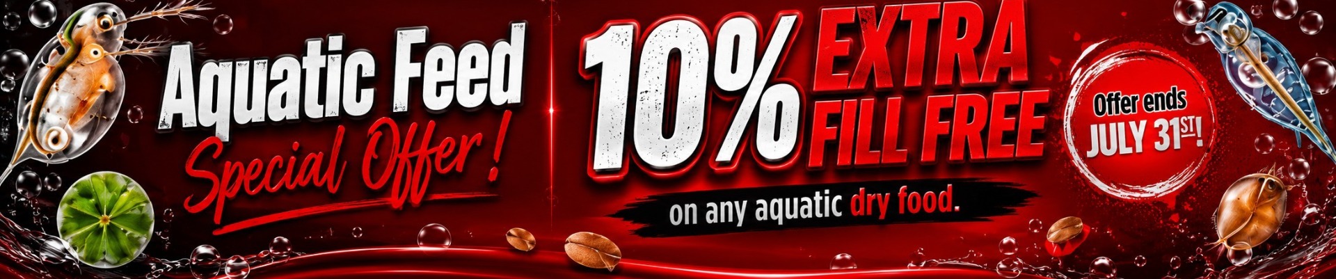 10% extra free fish food