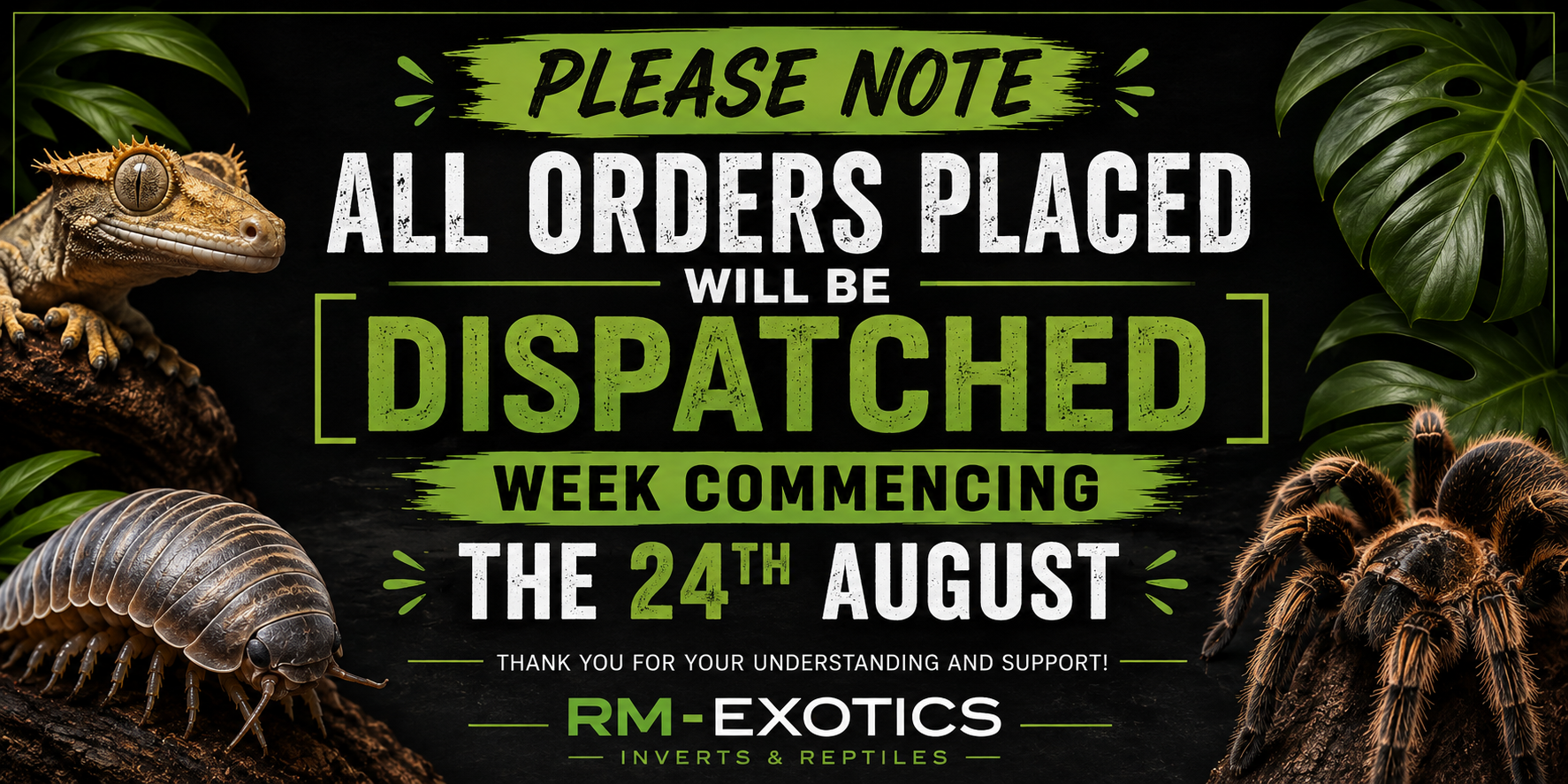 RM-Exotics dispatch and live arrival guarantee for quality inverts