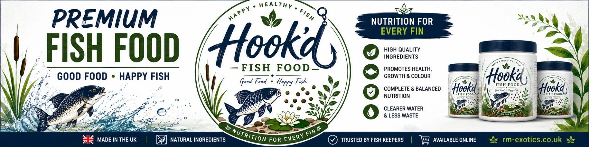 Hook'd fish food and treatments